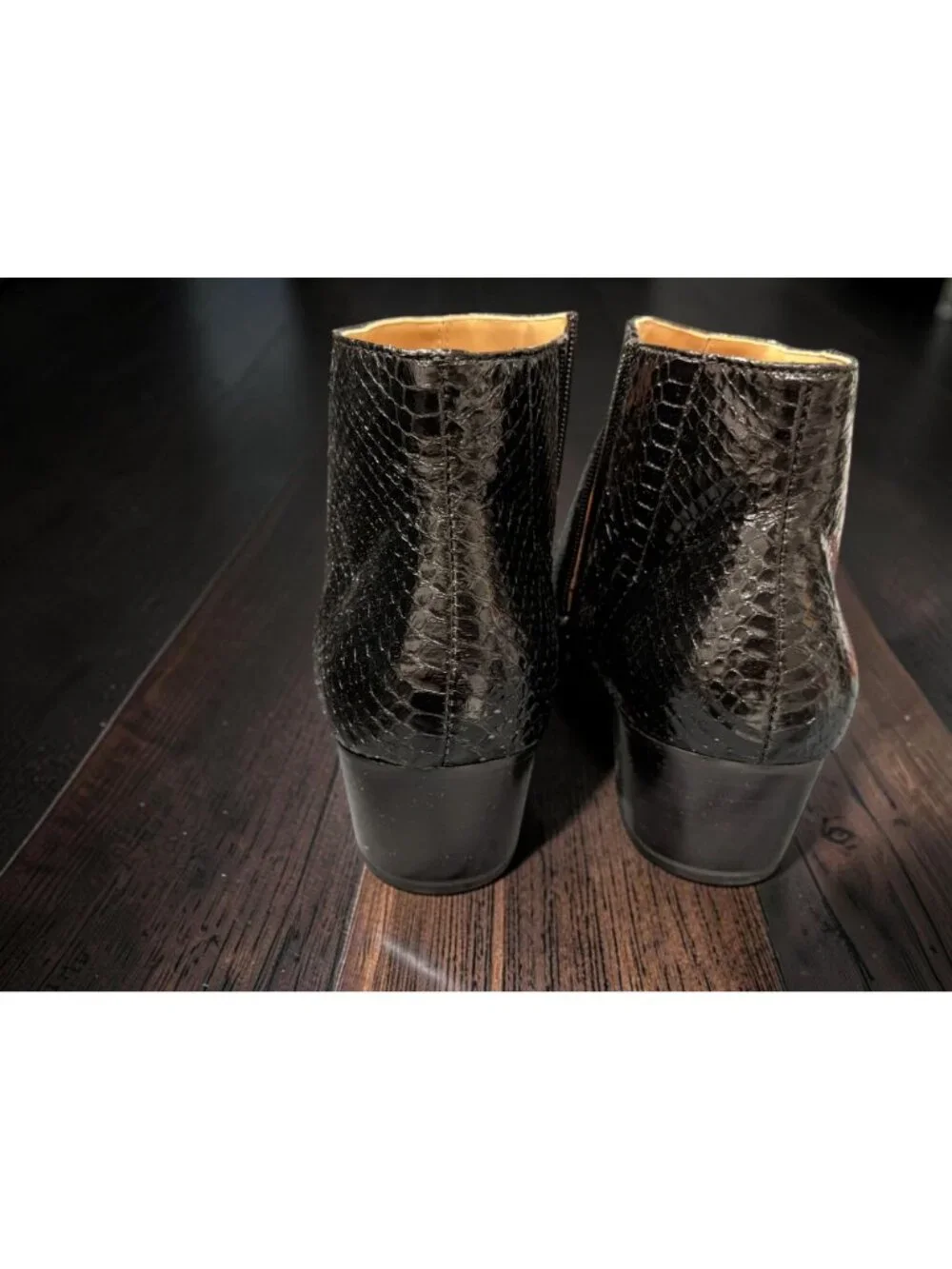 Men's Giorgio Brutini Black Natural Genuine Snakeskin Boots Size 8 NEW IN BOX!!!